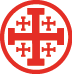 Escudo de la hermandad conquense La Cruz Desnuda de Jerusalén